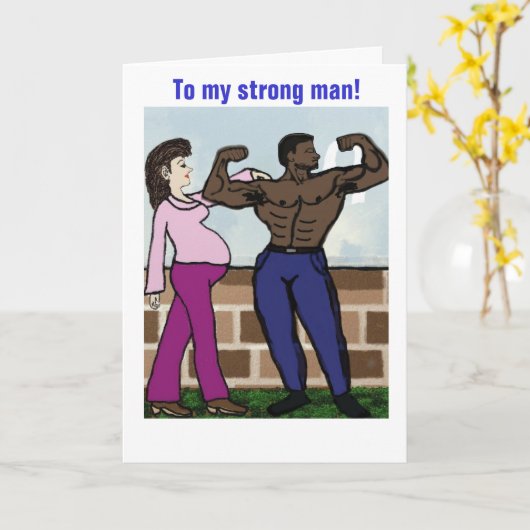 強いパパ カード (黄色い花)