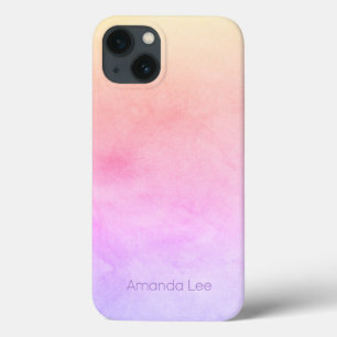 強いパーソナライズされたレ霜の降りたインボーブレンドグラデーション iPhone 13ケース