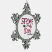 強いビートの細い毎日! W/Pinkのボクシンググラブ スノーフレークピューターオーナメント (左)