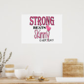 強いビート毎日スキニー!W/ピンクボクシング手袋 ポスター (キッチン)