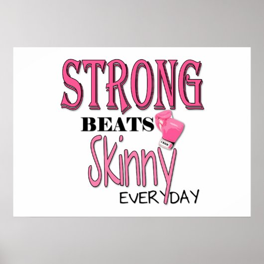 強いビート毎日スキニー!W/ピンクボクシング手袋 ポスター (正面)