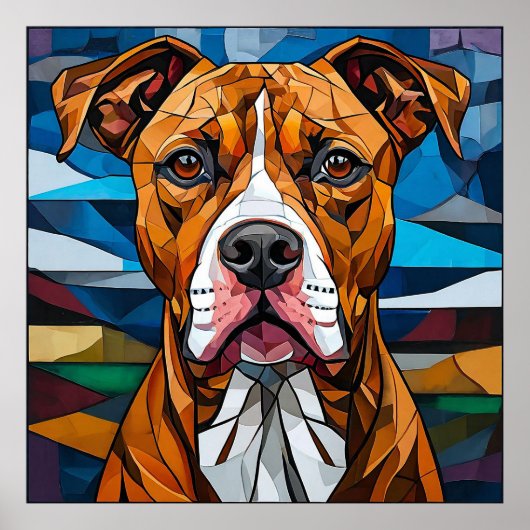 強いピットブル犬 ポスター (正面)