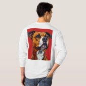 強いピットブル犬 Tシャツ (裏面フル)