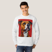 強いピットブル犬 Tシャツ (正面フル)