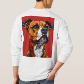 強いピットブル犬 Tシャツ (裏面)