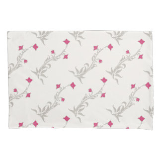 強いピンク色の花 枕カバー