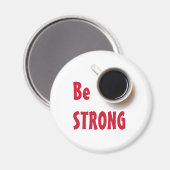 強いブラックコーヒーを飲む マグネット (正面/裏面)