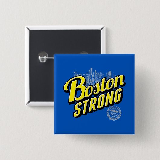 強いボストン都市は装飾を覚えています 缶バッジ (正面&裏面)