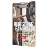 強いマインドセット – 女性のフィットネス 感動的 クリップボード (左)