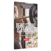 強いマインドセット – 女性のフィットネス 感動的 クリップボード (右)