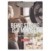 強いマインドセット – 女性のフィットネス 感動的 クリップボード (正面)