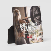 強いマインドセット – 女性のフィットネス 感動的 フォトプラーク (正面)