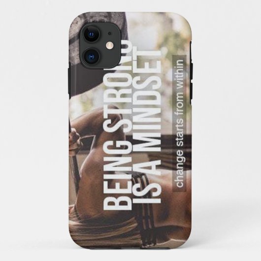 強いマインドセット – 女性のフィットネス 感動的 Case-Mate iPhoneケース (裏面)
