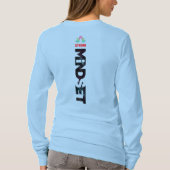 強いマインド |女性の長袖 Tシャツ (裏面)