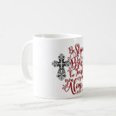 強いマグがあって下さい コーヒーマグカップ (正面左)