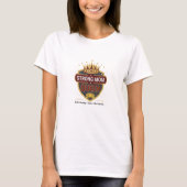 強いママの女王 ゴールドクラウン レトロタイポグラフィー Tシャツ (正面)