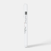 強いママ 強い家族 花柄の引用アート iPhoneケース (左側面)