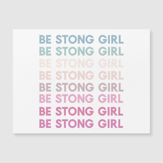 強いモダン女の子のインスピレーションのフレーズ (正面)