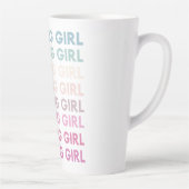 強いモダン女の子のインスピレーションのフレーズ カフェラテマグ (右)