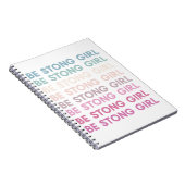 強いモダン女の子のインスピレーションのフレーズ ノートブック (右側)