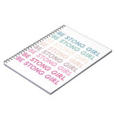 強いモダン女の子のインスピレーションのフレーズ ノートブック (左側)