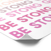 強いモダン女の子のインスピレーションのフレーズ ポスター (角)