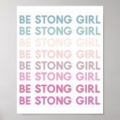 強いモダン女の子のインスピレーションのフレーズ ポスター (正面)