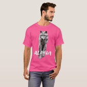 強いユニークアルファウルフカニスルピス Tシャツ (正面フル)