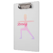 強いヨガの戦士のポーズ クリップボード (左)