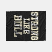 強いライクブルブルボディビルとパワーリフティング1 フリースブランケット (正面(横))