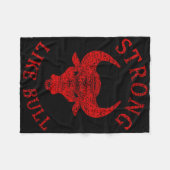 強いライクブルボディビルとパワーリフティング フリースブランケット (正面(横))