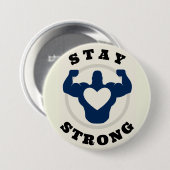 強いラウンドボタン、大きい、3インチ 缶バッジ (正面&裏面)