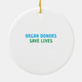 強いリボンをクラシック移植する。グリーンリボンラウンド セラミックオーナメント (裏面)