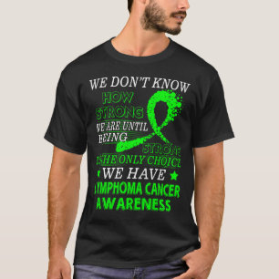 強いリンパ腫癌のライムグリーンの認識度 Tシャツ
