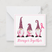 強い一緒に乳癌ピンクリボン注C ノートカード (正面)