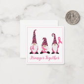 強い一緒に乳癌ピンクリボン注C ノートカード (正面/裏面インサイチュ)