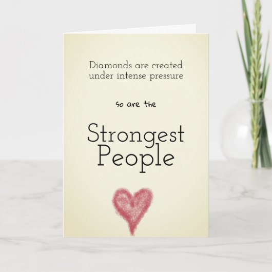 強い人々の感動的励ましのカード カード (正面)