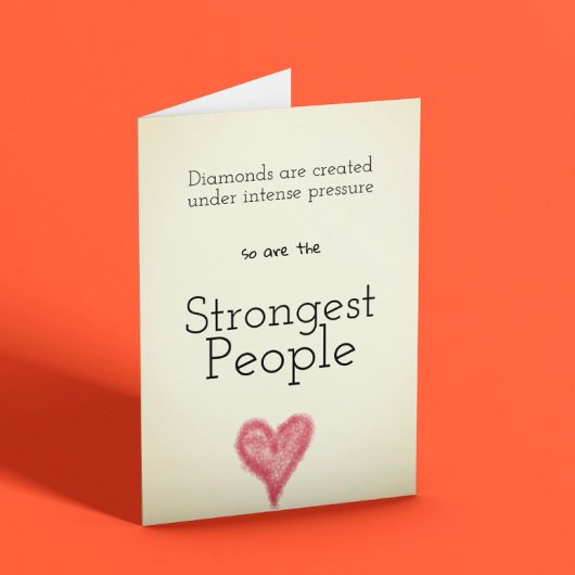 強い人々の感動的励ましのカード カード