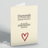 強い人々の感動的励ましのカード カード