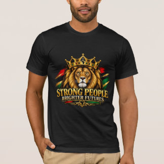 強い人々、より明るい未来 ライオンクラウン Tシャツ