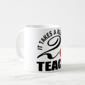 強い人が学校の先生になる コーヒーマグカップ (正面左)