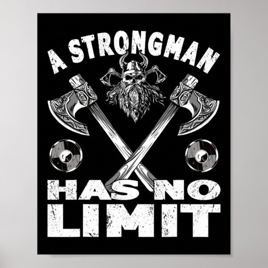 強い人は制限重量訓練物力を持たない ポスター (正面)