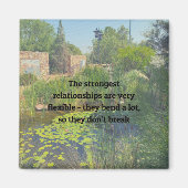 強い人間関係は柔軟なかわいい引用文 マグネット (正面)