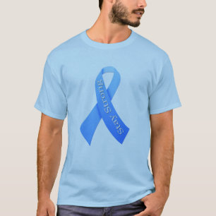 強い前立腺がん認識度リボンシャツを維持 Tシャツ