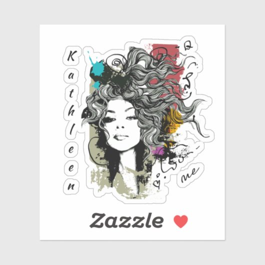 強い力を持った女性 シール (シート)