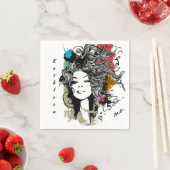 強い力を持った女性 スタンダードカクテルナプキン (インサイチュ)