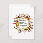 強い勇敢さを恐れない – 聖書の聖句 (正面/裏面)