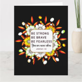強い勇敢さを恐れない – 聖書の聖句 カード (正面)