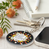 強い勇敢さを恐れない – 聖書の聖句 キーホルダー (正面右)