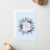 強い勇敢さを恐れない – 聖書の聖句 ノートカード (正面/裏面インサイチュ)